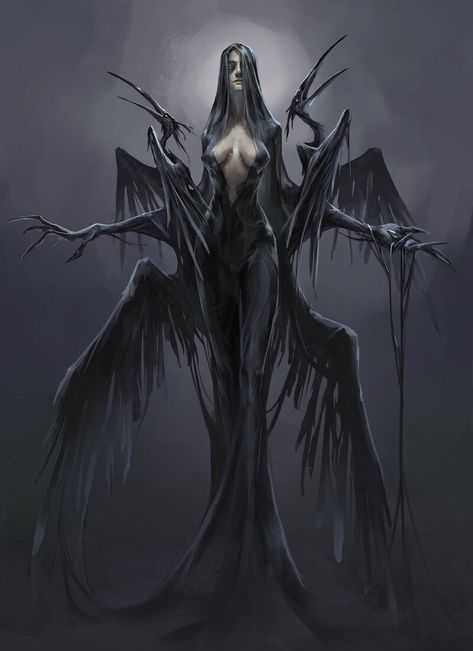 Fantasy Story Ideas, Female Monster, Female Demons, Eldritch Horror, Horror Monsters, Futuristic Art, Dungeons And Dragons Homebrew, Monster Art, Character Portraits