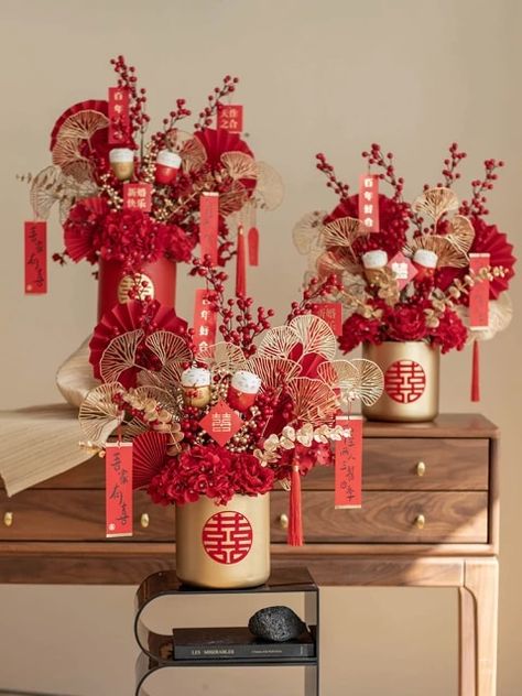 2022 Chinese New Year Decoration Blessing Barrel Decoration Living Room Simulation Flower New Home Gift New House Moving Gift _ - AliExpress Mobile Chinese New Year House Decoration, Chinese New Year Wedding, Chinese New Year Arrangement, Cny Home Decoration, Chinese Lunar New Year Decoration, Chinese New Year Bouquet, Chinese New Year Flower Decoration, Chinese New Year Table Decorations, Cny Flower Arrangement