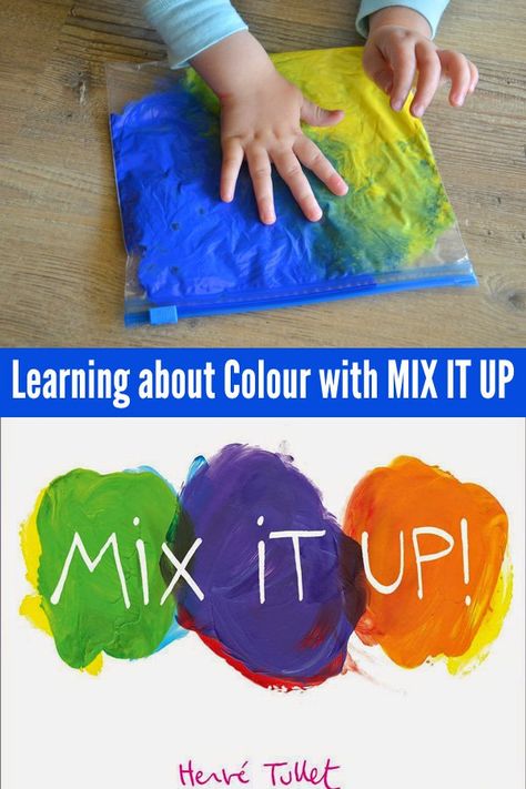 Have fun exploring colour mixing and shapes with Herve Tullet's Mix It Up and Press Here. Mix It Up Activities, Mix It Up Book Activities, Shapes And Colors Toddlers, Herve Tullet, Colors For Toddlers, Science For Toddlers, Art Learning, Preschool Colors, Colour Mixing