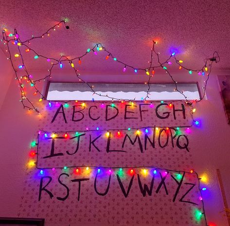 Stranger Things Alphabet Wall, Stranger Things Alphabet, Alphabet Wall, Stranger Things, Alphabet, Neon Signs, Neon, Wall