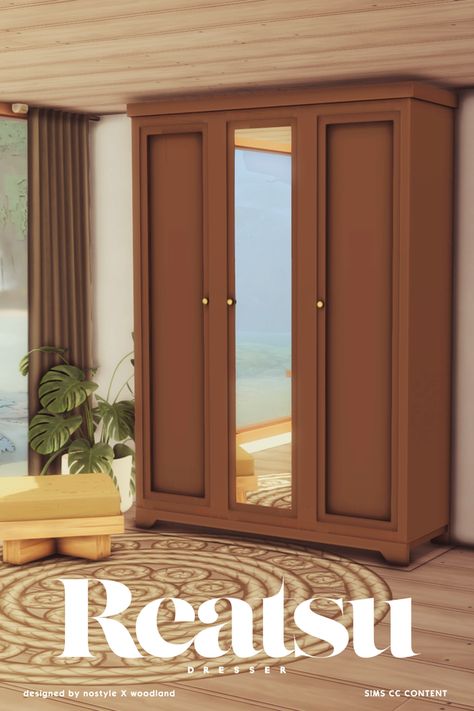 𝚁𝚎𝚊𝚝𝚜𝚞 𝙳𝚛𝚎𝚜𝚜𝚎𝚛 | Patreon Furniture Cc, Sims 4 Kitchen, Sims 4 Challenges, Sims 4 Family, Sims Packs, Sims 4 Bedroom, Sims 4 House Building, Sims 4 Game Mods, The Sims 4 Packs