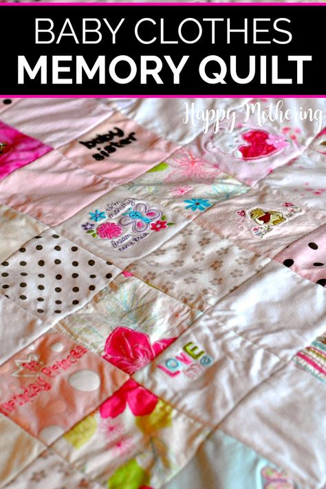 Baby Memory Quilt, Patchwork Bear, Old Baby Clothes, Baby Clothes Quilt, Memory Blanket, Kids Clothes Patterns, Memory Quilts, Sewing Baby Clothes, Keepsake Quilting