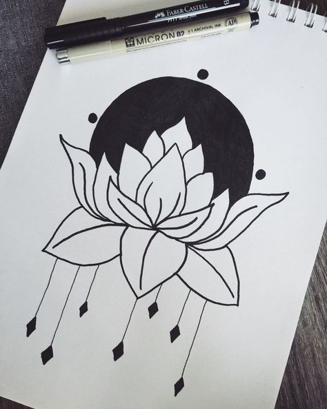 Lotus flower drawing pen ink art Lotus Flower Sketch Simple, Lotus Flower Drawing Mandala, Lotus Flower Drawing Simple, Flower Drawing Pen, Easy Pen Drawing, Lotus Flower Drawing, Lotus Drawing, Simple Flower Drawing, Ink Pen Art