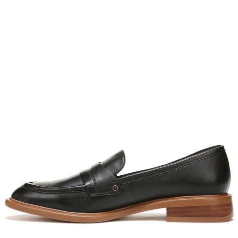 PRICES MAY VARY. Nappa leather upper, faux leather or patent leather partially made from recycled materials Eco-conscious linings with soft + sustainable comfort Slip on fit Almond toe Penny keeper strap Style Women’s Loafers, Black Loafers Women's, Penny Loafers For Women, Loafers For Women Outfit, Best Loafers, Leather Loafers Women, Black Loafers, Penny Loafer, Kids Luggage