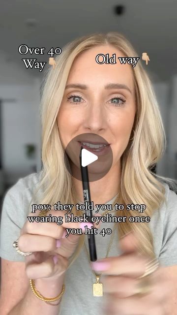 Eyeliner For Heavy Lidded Eyes, How To Apply Eyeliner Over 40, Eyeliner For Women In Their 40s, Nude Eyeliner Waterline, Brown Vs Black Eyeliner, Eye Makeup For Maturing Skin, Eye Makeup After 40, How To Wear Eyeliner In Your 40's, Make Up After 40 For Women