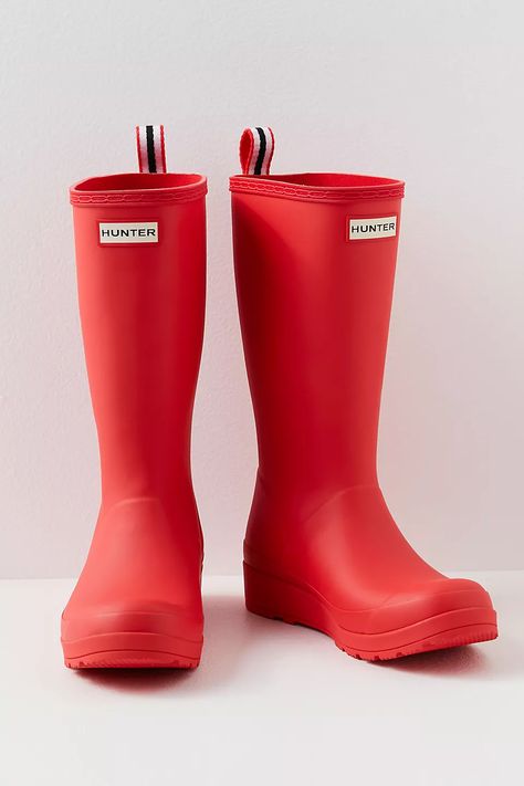 Red hunter boots