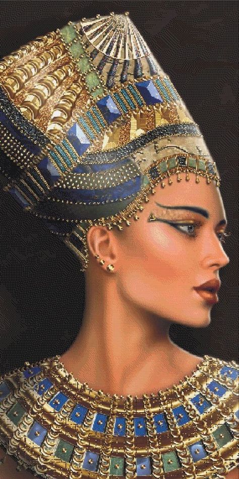 Queen Nefertiti Art, Nefertiti Art, Egypt Makeup, Ancient Egyptian Women, Ancient Egypt Aesthetic, Egyptian Aesthetic, Egyptian Goddess Art, Ancient Egypt Fashion, Egyptian Makeup