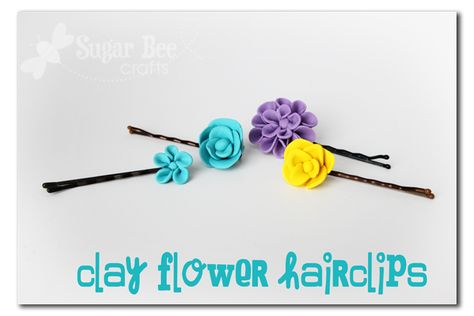 Pin Tutorial, Mini Polymer Clay, Make Your Own Clay, Sculpey Clay, How To Make Clay, Clay Flower, Bee Crafts, Cute Clay, Fimo Clay