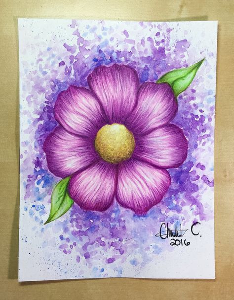 Colour Pencil Art Flowers, Crayon Shading, Flower Drawings With Color, Realistic Flower Drawing, Simple Flower Drawing, Watercolor Pencil Art, Easy Flower Drawings, Pencil Drawings Of Flowers, Beautiful Flower Drawings