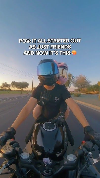 started out as just friends 😉 #motorcycle #biketok #motorcyclebackpack #... Bikers Couple, Biker Couples, Biker Boy, Motorcycle Backpacks, Bike Couple, Biker Couple, Motorcycle Couple, Biker Boys, Just Friends