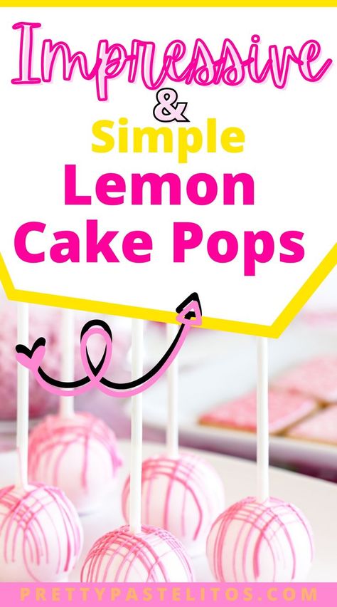 This is an easy, entirely from scratch recipe for lemon cake pops. I will teach you exactly how to make these delicious, cream treats. My instructions include everything from baking to actually decorating your easy lemon cake pops. Make sure you save this post for later so you can learn the art of creating the perfect cake pop! Lemon Cake Pops Easy, Lemon Cake Pops Recipe, Recipe For Lemon Cake, Cake Pops Recipe From Scratch, Light Lemon Cake, Lemon Cake Pops, Xmas Snacks, Fancy Cake Pops, Easy Lemon Cake