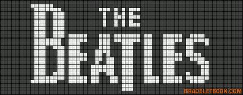 The Beatles perler bead pattern Beatles Cross Stitch Pattern, The Beatles Perler Beads, Beatles Alpha Pattern, The Beatles Alpha Pattern, The Beatles Crochet Pattern, Beatles Pixel Art, Friendship Bracelet Patterns Easy, Graph Crochet, Pixel Art Grid