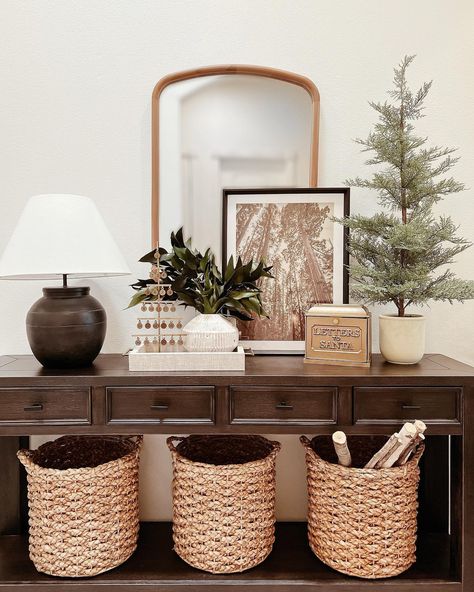 #TargetStyle : @lifeofashley : Target Finds Neutral Fall Decor Ideas, Entryway Christmas, Christmas Details, Decor Ideas Bedroom, Neutral Fall Decor, Neutral Christmas Decor, Modern Vintage Decor, Fall Decor Ideas, Entryway Console