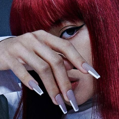 K Pop Nails, Idol Nails, Lights Lacquer, Celebrity Nails, Diva Nails, Korean Nails, Nails Desing, Pretty Acrylic Nails, Blackpink Lisa