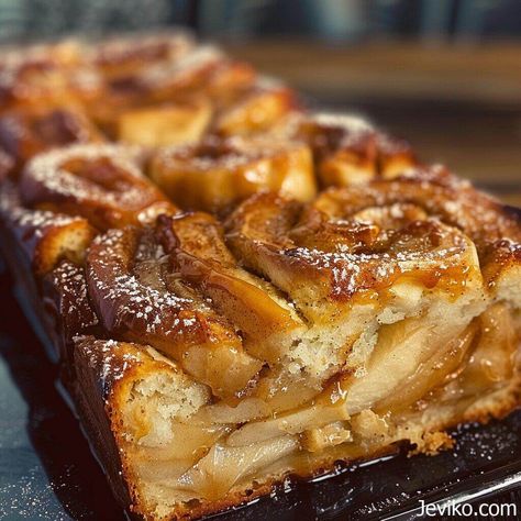 Apple Cinnamon Swirl Loaf Recipe, Apple Cinnamon Swirl Loaf, Potatoes Delmonico, Cinnamon Swirl Loaf, Branson Christmas, Hamburger And Potatoes, Smothered Pork, Apple Fritter Bread, Butter Pecan Cake