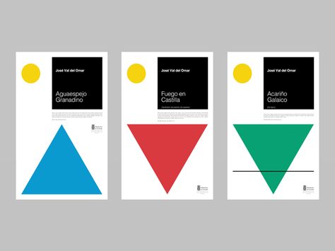 Elementary triptych of Spain Geometric Poster Design, Spain Design, Geometric Poster, Magazine Layout Design, Book And Magazine, Magazine Layout, Geometric Shapes, Layout Design, Design Projects