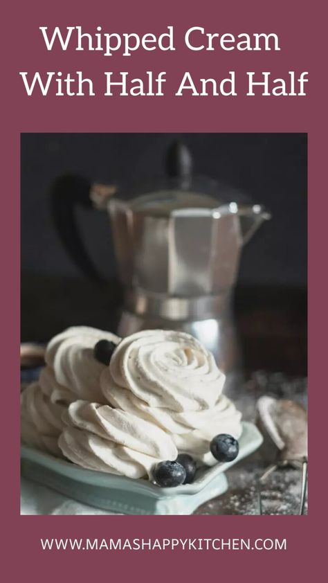 How to Make Whipped Cream with Half and Half (Recipe & Instructions) Half Recipe, Make Whipped Cream, Homemade Whipped Cream, Whipping Cream, Half And Half, Whipped Cream, I Love, Cream