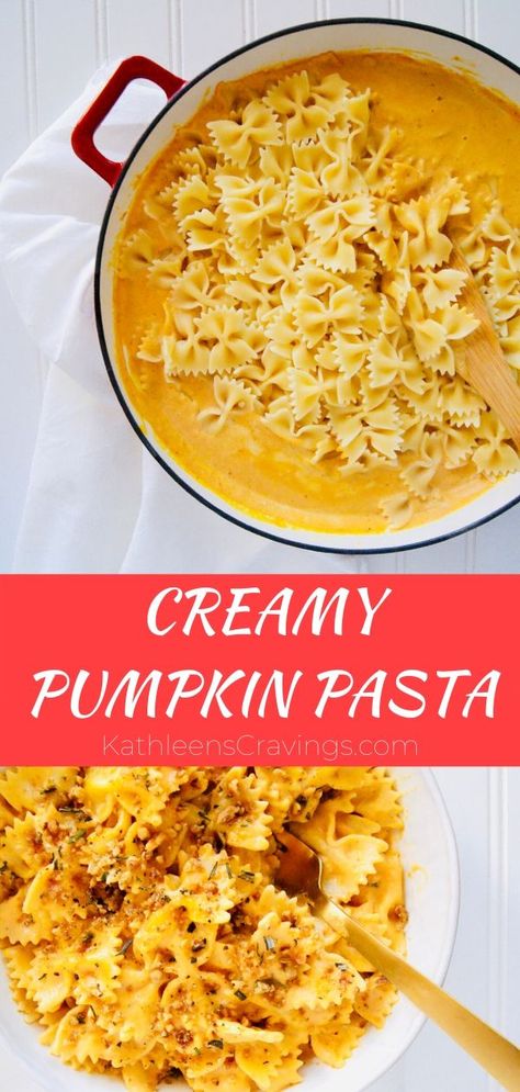 Pumpkin Pasta Crockpot, Easy Pumpkin Pasta Sauce, Fall Pasta Sauce Recipes, Pumpkin Spinach Pasta, Creamy Pumpkin Pasta Sauce, Pumpkin Ricotta Pasta, Pasta With Pumpkin Sauce, Pumpkin Dishes Recipes, Fresh Pumpkin Recipes Dinner