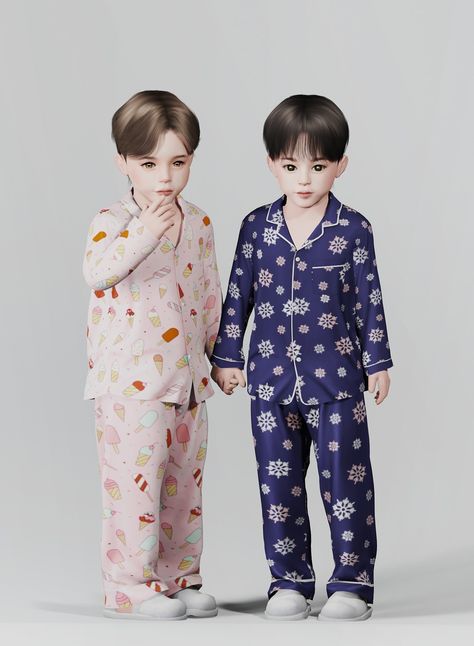 [KK] Pajama set 02 PU  My mesh / All morphs / All LODs  Custom thumbnails / 20&20 swatches  HQ Complete / boys and girls  [DOWNLOAD] (EA / public on November 18, 2024) Sims 4 Cc November 2024, Sims 4 Cc Girl Clothes Kids, Sims 4 Cc Toddler Boy Clothes Patreon, Sims 4 Cc Patreon Toddler Clothes, Toddler Clothes Sims 4 Cc Boy, The Sims 4 Infant Cc Patreon, Boy Toddler Cc Sims 4, Sims Boy Clothes, Sims Cc Infant Clothes