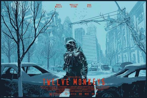 Posters Horror, Space Movie Posters, Twelve Monkeys, 12 Monkeys, Novel Covers, Movies Posters, Best Movie Posters, Film Design, Action Movie