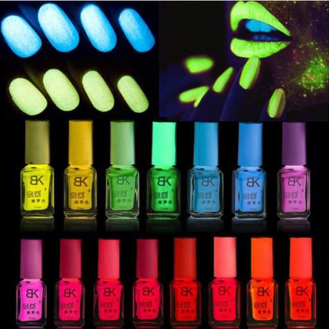 "20colors Candy Nail Art Luminous Paint Nail Polish Neon Nail Lacquer Luminous Fluorescent Nail Gel Glow In The Dark" 2010s Party, Candy Nail Art, Glow Theme Party, Ella Jane, Fluorescent Nails, Glow Stick Party, Glow In Dark Party, Luminous Paint, Paint Nail