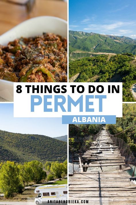 If you're looking for a fun and underrated destination in Europe, check out Permet, Albania. This small town has plenty of charm and 8 great things to do! From exploring the countryside to dining at local restaurants, there's something for everyone here. Add Permet to your next European trip! Permet Albania, Albania Beaches, Visit Albania, Albania Travel, Natural Scenes, European Trip, Beaches To Visit, Hot Pools, Some Beautiful Pictures