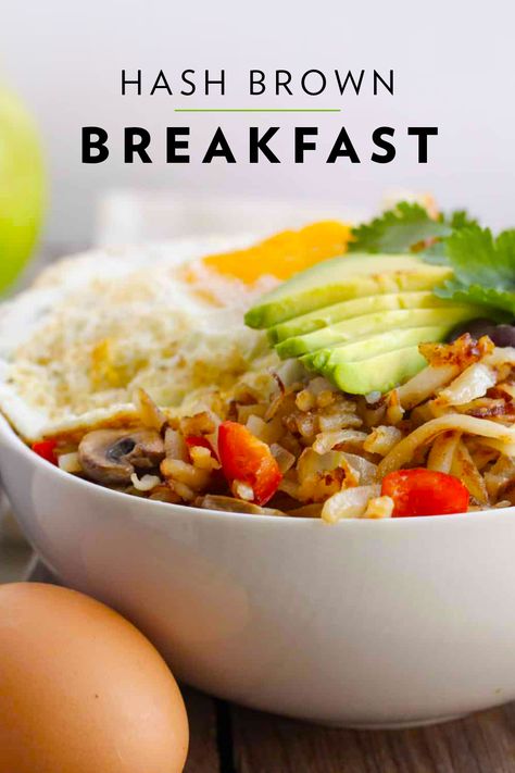 Breakfast Bowls Hashbrowns, Hashbrown Breakfast Bowls Recipe, Easy Breakfast Bowl Ideas, Breakfast Bowls With Hashbrowns, Hashbrown Bowl Recipe, Hash Brown Bowl, Hashbrown Breakfast Bowl, Eggs And Hashbrowns, Hashbrown Bowl