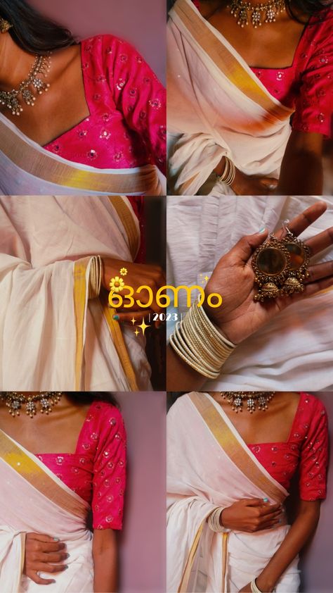 deets aesthetic, onam, desi girl Onam Story Layout, Caption For Onam Pics, Instagram Shoot Ideas, Jeans Poses Picture Ideas At Home, Half Saree Pics Poses, Onam Instagram Story Ideas, Onam Captions For Instagram, Onam Story Ideas, Onam Captions