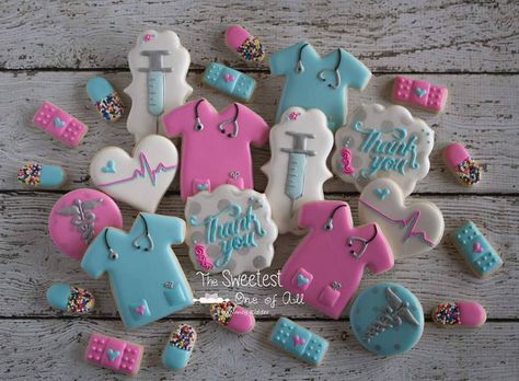 Dentist Cookies, Nursing Cookies, Nurse Cakes, Doctor Cookies, Mentor Gifts, Nursing Party, Medical Cookies, Medical Things, Nurse Cookies