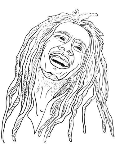 Bob Marley Desenho, Bob Marley Colors, Bob Marley Tattoo, Animal Humor Dog, Bob Marley Art, Doll Tattoo, Star Coloring Pages, Drawing Cartoon Faces, Cartoon People