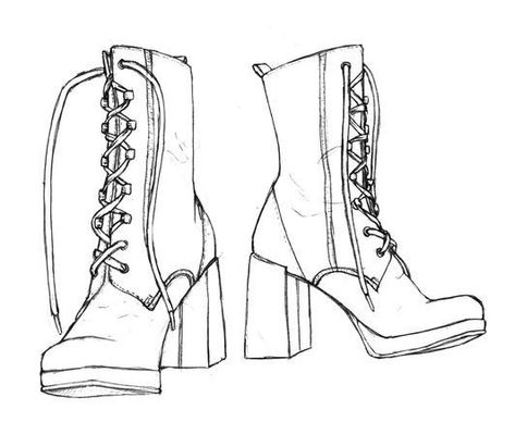 Woman, sketch, Shoes, draw, Shoe Flat Sketch, How To Draw Boots Front View, Platform Shoes Drawing, Boots Sketch, Maladaptive Dreaming, Converse High Heels, Combat Boots With Heels, Shoes Coloring, Sketch Shoes