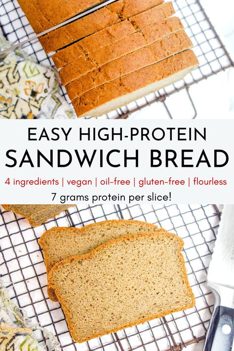 Vegan Sandwich Bread, High Protein Sandwich, Lentil Bread, Protein Sandwich, Gluten Free Vegan Bread, Protein Bread, Paleo Bread, Red Lentils, Gf Bread