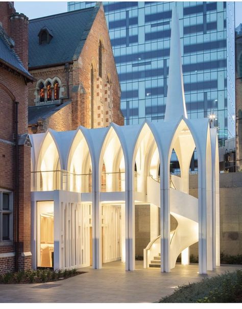 Church Renovation Ideas, Modern Gothic Architecture, Contemporary Gothic, Renovation Architecture, Modern Gothic, Arch Architecture, Modern Church, St Georges, Gothic Church