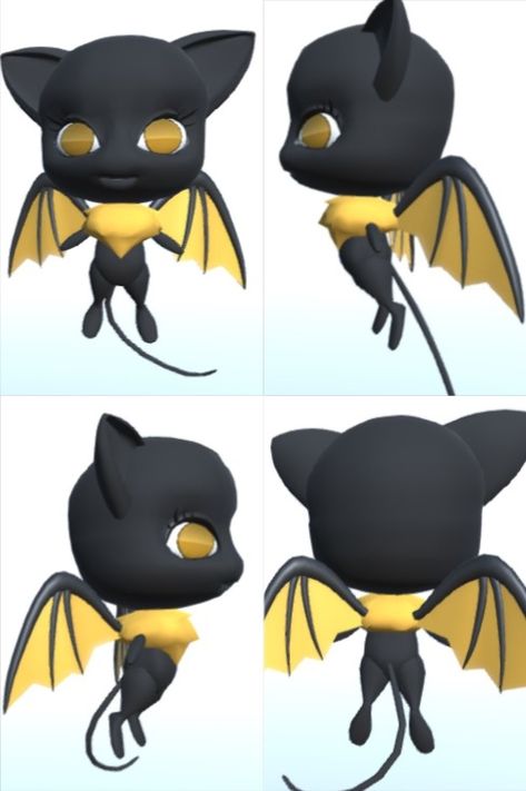 Here's my own personal kwami that I made, named Grimm who has the power to control shadows. The Miraculous is a black choker with a gold chain, and to activate it you say 'Grimm, Shadows Soar!' The special power is the ability to make the surrounding area (about a block or two) completly pitch black from shadows- but the miracuolous user can still see. To activate the power, say 'Blackout!' The deactivation phrase is 'Shadows Plummet'. Kwamis Miraculous, Miraculous Kwami, Miraculous Ladybug Oc, Word Count, Ya Fantasy, Daily Word, Pitch Black, Mythical Creatures Art, Black Choker