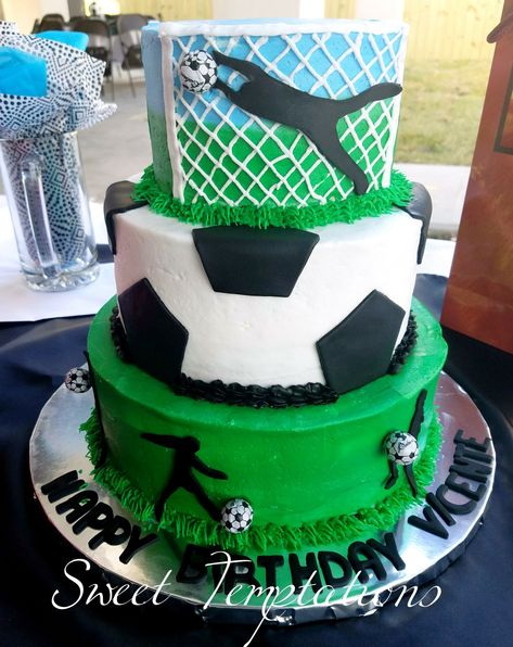 Birthday Cake For Men, Cake For Men, Goal Keeper, Soccer Cake, Soccer Party, Cool Birthday Cakes, Birthday Cake Kids, 10th Birthday, Birthday Cakes