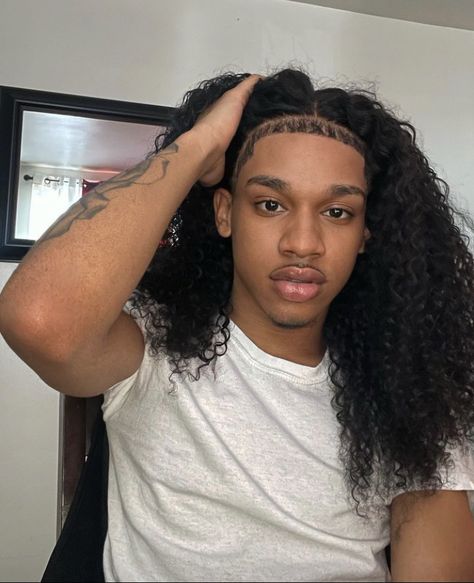 Growing Hair Men, Black Boy Hairstyles, Long Curly Hair Men, Hair Like Wool, Taper Fade Curly Hair, Curly Hair Fade, Black Men Hairstyles, Boys Long Hairstyles, Mens Braids Hairstyles