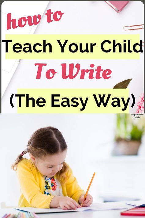 Girl writing with pencil Teaching To Write Letters, Teach Preschooler To Write Name, How To Teach Kids To Write Letters, Teach Toddler To Write, Teach Writing, Teach Writing Preschool, How To Teach Kids To Write Their Name, How To Teach Writing, How To Teach Writing Preschool