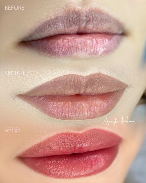 Pump Lips, Lip Pmu, Permanent Makeup Lips, Lip Color Tattoo, Pmu Lips, Tattoo Artist Tips, Eyebrows Tattoo, Lip Permanent Makeup, Lip Blushing