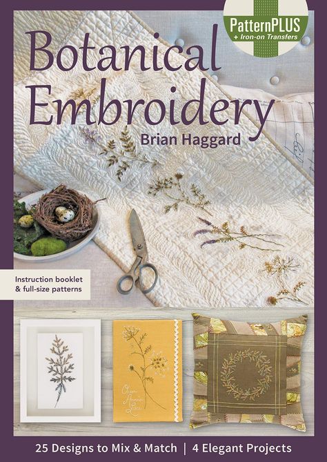 Botanical Embroidery, Hand Sewing Projects, Embroidery Transfers, Embroidery Motifs, Botanical Pattern, Size Pattern, Mixed Media Canvas, Iron On Transfer, Embroidery Applique