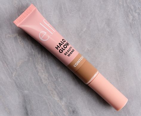 elf Light-Medium Halo Glow Contour Beauty Wand ($9.00 for 0.33 oz.) is a light brown with muted, warm undertones and a natural finish that wasn't too glowy but not matte either. Medium, buildable coverage (to semi-opaque) Gel-cream consistency, very spreadable Applied evenly and blended out well on bare skin & over foundation Long-wearing (8 hours before fading noticeably) Elf Halo Glow Contour, Halo Glow Contour, Elf Contour, Elf Halo Glow, Halo Glow, Sparkly Eyes, Tom Ford Beauty, Marc Jacobs Beauty, Cream Contour