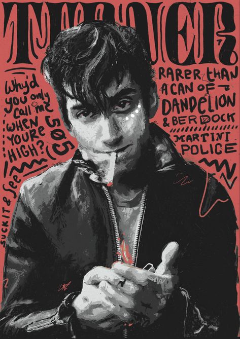 Alex Turner portrait by Travis Weerts Alex Turner Portrait, Alex Turner Drawing, Alex Turner Poster, Monkeys Wallpaper, Cultura Punk, Arctic Monkeys Wallpaper, Monkey 2, Monkey Wallpaper, Artic Monkeys