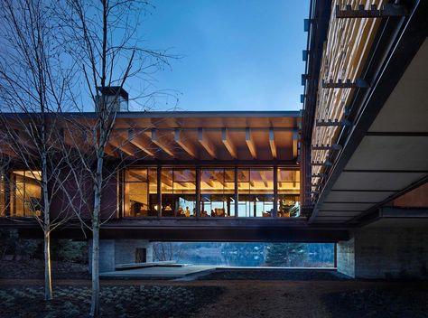 Modern ski retreat of weathered steel, wood and glass in Whistler Modern Ski House, Whistler Ski, Olson Kundig, Contemporary Door, Ski House, Contemporary Farmhouse, Rustic Cottage, Mountain Homes, Rustic Living