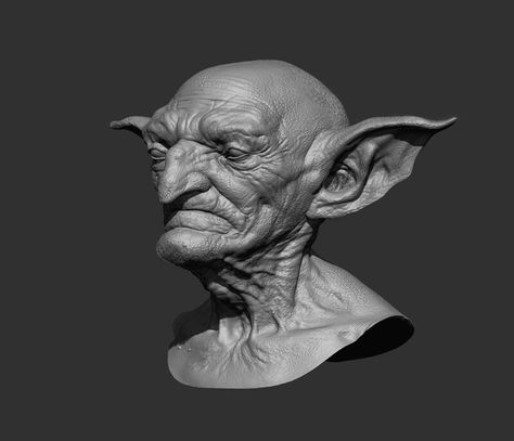 ArtStation - goblin, Daniel Carrasco Goblin Face, 3d Sculpting, Creature Design, Zbrush, Fantasy Creatures, 3d Art, Character Art, Batman, Entertainment