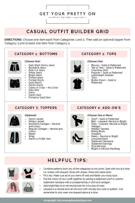 Outfit Builder Grid: An Easy Way to Get Dressed Every Day from Get Your Pretty On #gypo #getyourprettyon #outfitbuilder #outfitinspo Sahm Outfits, Outfit Builder, Outfit Building, Interaction Posts, Capsule Dressing, Simple Casual Outfits, Teaching Outfits, Necklace Outfit, Denim Jacket Outfit