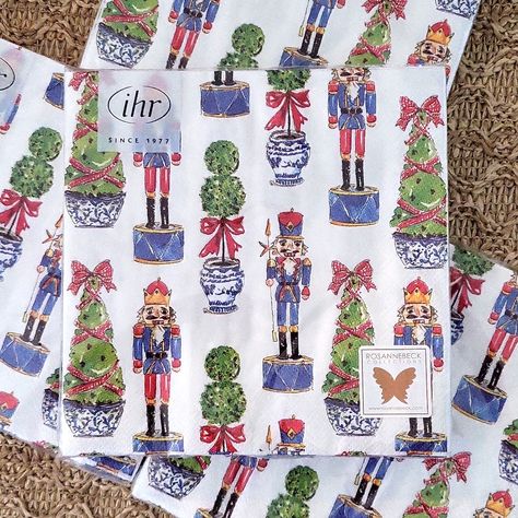 Ihr Nutcracker & Topiary Napkins 2 Packs Of 20 Paper Napkins New In Package Tags: Chinoiserie, Nutcracker, Topiary, Christmas Napkins, Blue And White, Preppy, Coastal, Nutcracker, Toy Soldier, Grand Millennial, Coastal, Southern, Christmas Shower, Christmas Gift, Gift Idea, Pottery Barn, Boutique, Caspari, Ihr, Napkins, Cocktail Napkins, Guest Napkins, Dinner Napkins, Spode, Christmas Napkins Nutcracker Topiary, Coastal Nutcracker, Chinoiserie Nutcracker, Grand Millennial Coastal, Mason Jar Sign, Spa Day Gifts, Christmas Topiary, Chinoiserie Christmas, Southern Christmas