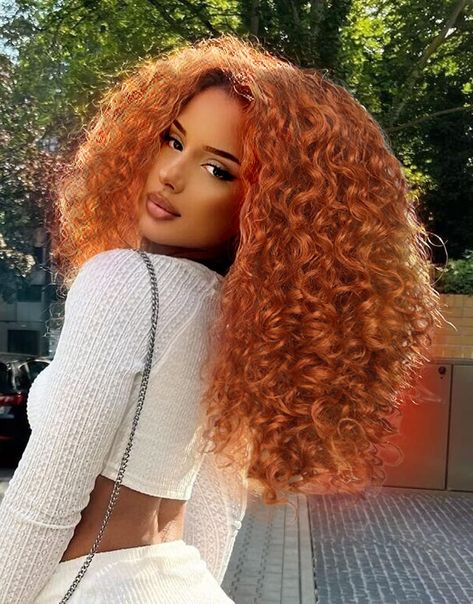 Red Curly Wig, Hair Color Orange, Curling Iron Hairstyles, Remy Human Hair Wigs, Curly Lace Front Wigs, French Hair, Orange Hair, Curly Wigs, Wigs For Black Women