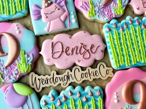 Get ready for alotl fun this year, Denise! 🥳🥳 • This was a first as a theme for me, but I’ve heard my fair share of information about axolotls throughout the years with how many kids are obsessed with them 😂 I don’t understand the craze, but I’ll absolutely create fun cookies with them! Lol That metallic rose gold detail is also pretty perfect for this set! Did you know you can add metallic gold, rose gold, or silver to any cookie set!? It makes for the most fun “pops”! • • • • #axolotl #ax... Metallic Rose Gold, How Many Kids, Fun Cookies, Gold Details, Metallic Gold, Gold Rose, How Many, Did You Know, Gold Metal