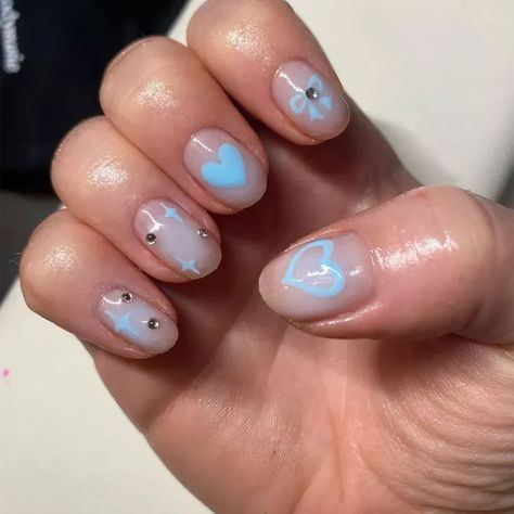 Sabrina Nails, Sabrina Carpenter Nails, Taylor Swift Nails, Summer Acrylic, White Nail Polish, Birthday Nails, Nails Inc, Heart Nails, Cool Nail Designs