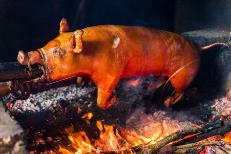 Cochinillo asado, or roast suckling pig, is a typical Spanish dish. It may be challenging to find, but the recipe is easy to make and worth it. Suckling Pig Recipe, Pig Roast Recipes, Bbq Pig, Spit Roast, Perfect Roast Chicken, Pig Roast, Spanish Dishes, Steak Dinner, On The Grill