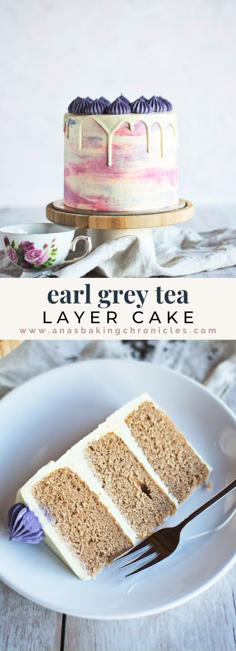 Earl Grey Orange Cake, Earl Grey Birthday Cake, Earl Grey Blueberry Cake, Tea Flavoured Cake, Amazing Cake Flavors, Cake Recipes Fancy, Birthday Cake Flavours Ideas, Tea Infused Cake, Tea Flavored Cake